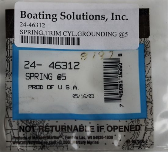 Picture of 24-46312 Spring Trim Cyl Grounding Mercury OEM